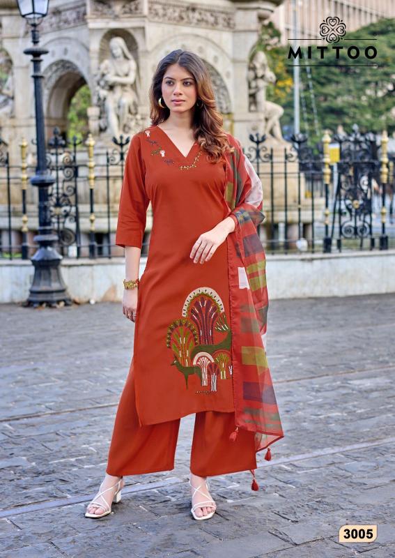 Mittoo vanshika 3pcs wholesale top 10 kurtis ahmedabad
